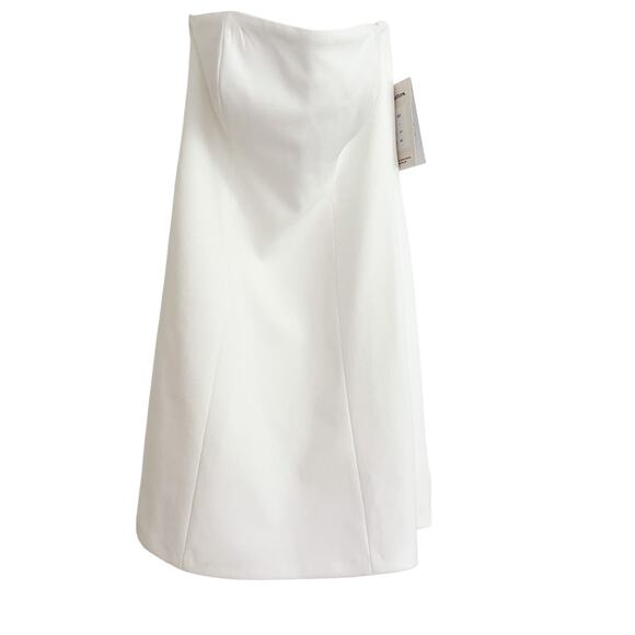 Watters Strapless Ballad Crepe Mini Dress White - Picture 6 of 10